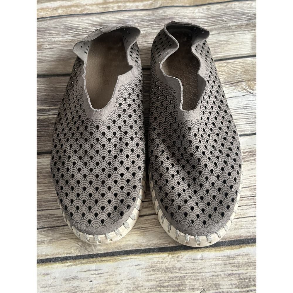 ILSE‎ JACOBSEN Tulip Perforated Sneaker Shoes Gray Women Soft Leather Sz 38/7.5